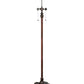 Meyda Lighting Dragonfly Rose 60" 2-Light Mahogany Bronze Floor Lamp With Multi-Colored Shade Glass