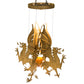 Meyda Lighting Dragos 80" 5-Light Sahara Gold Pendant Light