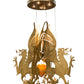 Meyda Lighting Dragos 80" 5-Light Sahara Gold Pendant Light