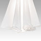 Meyda Lighting Drapery 12" Nickel Pendant Light With White Fabric Shade