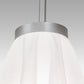 Meyda Lighting Drapery 12" Nickel Pendant Light With White Fabric Shade