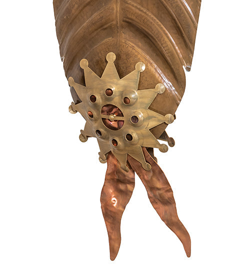 Meyda Lighting Dreamcatcher 48" 10-Light Vintage Copper & Mahogany Bronze Cascading Pendant Light