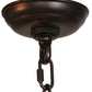 Meyda Lighting Driftwood 30" 5-Light Mahogany Bronze and Natural Wood Chandelier