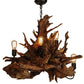 Meyda Lighting Driftwood 30" 5-Light Mahogany Bronze and Natural Wood Chandelier