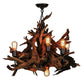 Meyda Lighting Driftwood 30" 6-Light Mahogany Bronze and Natural Wood Chandelier