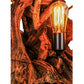 Meyda Lighting Driftwood 30" 6-Light Mahogany Bronze and Natural Wood Chandelier