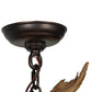 Meyda Lighting Driftwood 30" 6-Light Mahogany Bronze and Natural Wood Chandelier