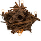 Meyda Lighting Driftwood 30" 6-Light Natural Wood & Mahogany Bronze Chandelier