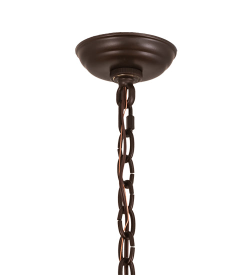 Meyda Lighting Driftwood 30" 6-Light Natural Wood & Mahogany Bronze Chandelier