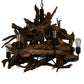 Meyda Lighting Driftwood 30" 7-Light Mahogany Bronze Chandelier