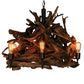 Meyda Lighting Driftwood 30" 7-Light Mahogany Bronze Chandelier