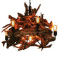 Meyda Lighting Driftwood 30" 7-Light Mahogany Bronze Chandelier