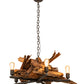 Meyda Lighting Driftwood 35" 5-Light Natural Wood & Wrinkle Black Chandelier