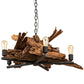 Meyda Lighting Driftwood 35" 5-Light Natural Wood & Wrinkle Black Chandelier