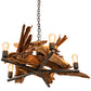 Meyda Lighting Driftwood 35" 5-Light Natural Wood & Wrinkle Black Chandelier