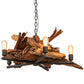 Meyda Lighting Driftwood 35" 5-Light Natural Wood & Wrinkle Black Chandelier