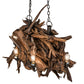 Meyda Lighting Driftwood 36" 8-Light Oil Rubbed Bronze & Weathered Driftwood Chandelier