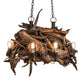 Meyda Lighting Driftwood 36" 8-Light Oil Rubbed Bronze & Weathered Driftwood Chandelier
