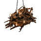Meyda Lighting Driftwood 36" 8-Light Oil Rubbed Bronze & Weathered Driftwood Chandelier