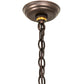 Meyda Lighting Driftwood 38" LED Mahogany Bronze Pendant Light With Wood Shade