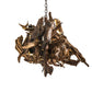 Meyda Lighting Driftwood 38" LED Mahogany Bronze Pendant Light With Wood Shade