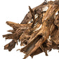 Meyda Lighting Driftwood 38" LED Mahogany Bronze Pendant Light With Wood Shade