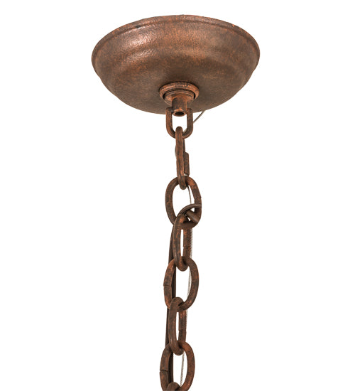 Meyda Lighting Driftwood 40" 6-Light Natural Wood & Rusty Nail Chandelier