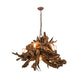 Meyda Lighting Driftwood 40" 6-Light Natural Wood & Rusty Nail Chandelier
