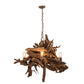Meyda Lighting Driftwood 40" 6-Light Natural Wood & Rusty Nail Chandelier