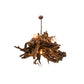 Meyda Lighting Driftwood 40" 6-Light Natural Wood & Rusty Nail Chandelier