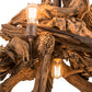 Meyda Lighting Driftwood 40" 6-Light Natural Wood & Rusty Nail Chandelier