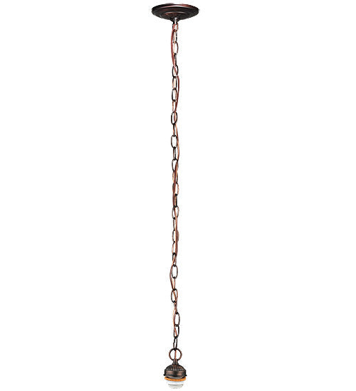 Meyda Lighting Dublin 8" Mahogany Bronze Mini Pendant Light With Multi-Colored Shade Glass