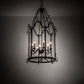 Meyda Lighting Dubrek 24" 6-Light Gunmetal Foyer Lantern Pendant Light With Clear Rainstone Idalight Shade