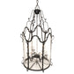 Meyda Lighting Dubrek 24" 6-Light Gunmetal Foyer Lantern Pendant Light With Clear Rainstone Idalight Shade