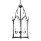 Meyda Lighting Dubrek 24" 6-Light Gunmetal Foyer Lantern Pendant Light With Clear Rainstone Idalight Shade