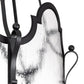 Meyda Lighting Dubrek 24" 6-Light Gunmetal Foyer Lantern Pendant Light With Clear Rainstone Idalight Shade
