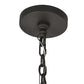 Meyda Lighting Dubrek 33" 12-Light Old Wrought Iron Foyer Lantern Pendant Light With Clear Shade Glass