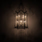 Meyda Lighting Dubrek 33" 12-Light Old Wrought Iron Foyer Lantern Pendant Light With Clear Shade Glass