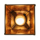 Meyda Lighting Ducks in Flight 10" Antique Copper Pendant Light With Amber Mica Shade Glass