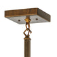 Meyda Lighting Ducks in Flight 10" Antique Copper Pendant Light With Amber Mica Shade Glass