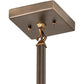 Meyda Lighting Ducks in Flight 10" Antique Copper Pendant Light With Amber Mica Shade Glass