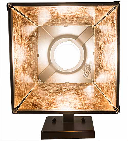 Meyda Lighting Ducks in Flight 10" Timeless Bronze Wall Sconce With Amber Mica Shade Glass