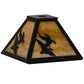 Meyda Lighting Ducks in Flight 11" Textured Black Frame and Beige Shade Glass