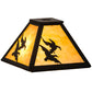 Meyda Lighting Ducks in Flight 11" Textured Black Frame and Beige Shade Glass