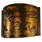 Meyda Lighting Ducks in Flight 12" Antique Copper Wall Sconce With Amber Mica Shade Glass