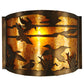 Meyda Lighting Ducks in Flight 12" Antique Copper Wall Sconce With Amber Mica Shade Glass