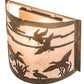 Meyda Lighting Ducks in Flight 12" Antique Copper Wall Sconce With Silver Mica Shade Glass