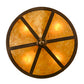 Meyda Lighting Ducks in Flight 16" 4-Light Antique Copper Flush Mount Light With Amber Mica Shade Glass