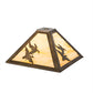 Meyda Lighting Ducks in Flight 16" Antique Copper Frame With Beige Shade Glass