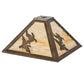 Meyda Lighting Ducks in Flight 16" Antique Copper Frame With Beige Shade Glass